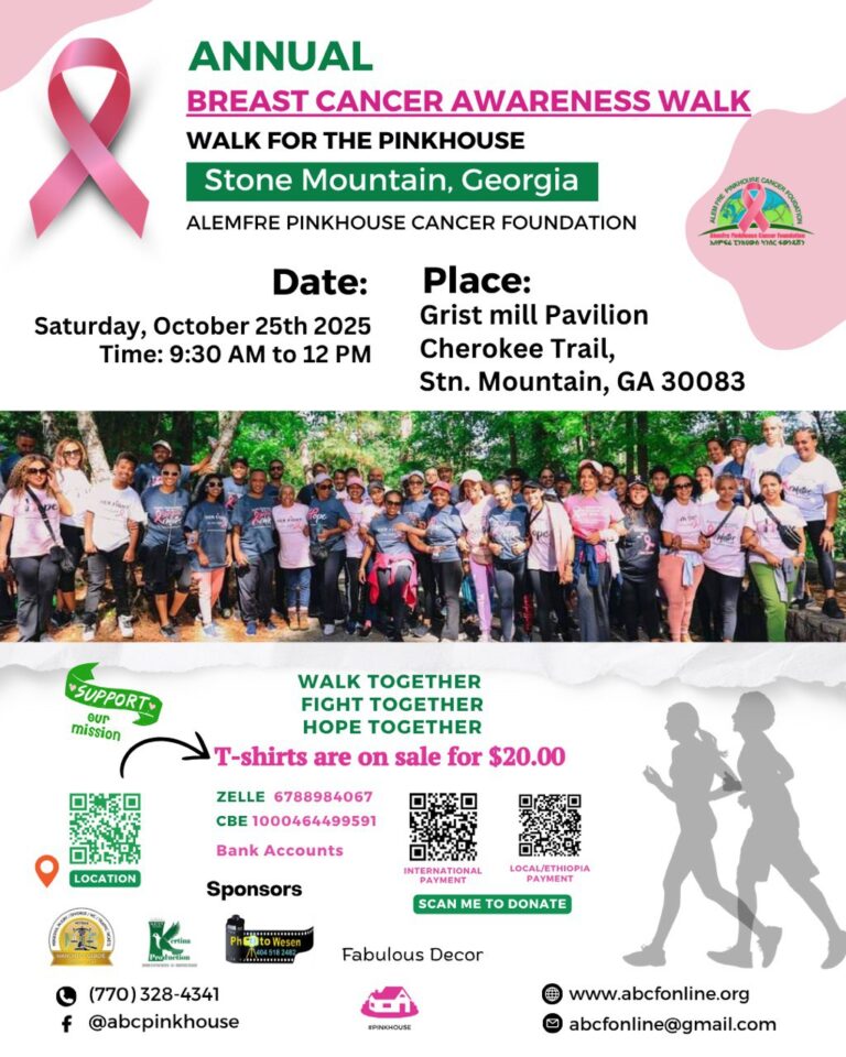 Annual Breast cancer awareness walk on Stone mountain, Georgia